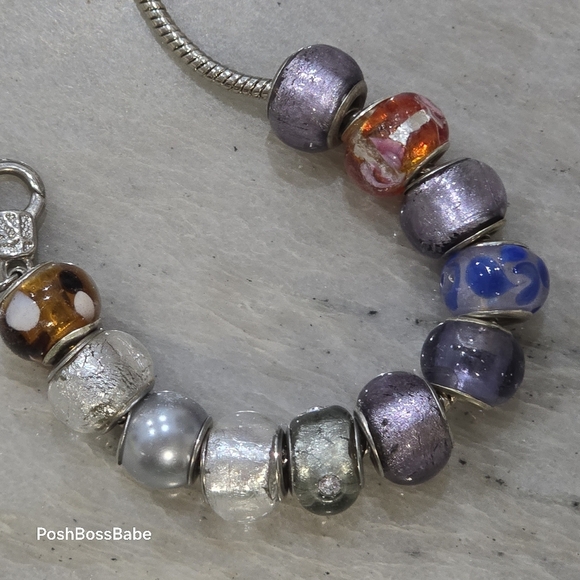 Lot of glass beads metal center core all beads pictured are included - Picture 3 of 6